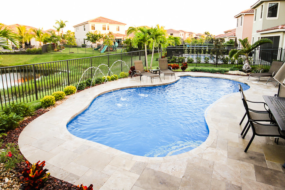 Boynton Beach Lagoon/Freeform Pool Tropical Pool Miami by Van
