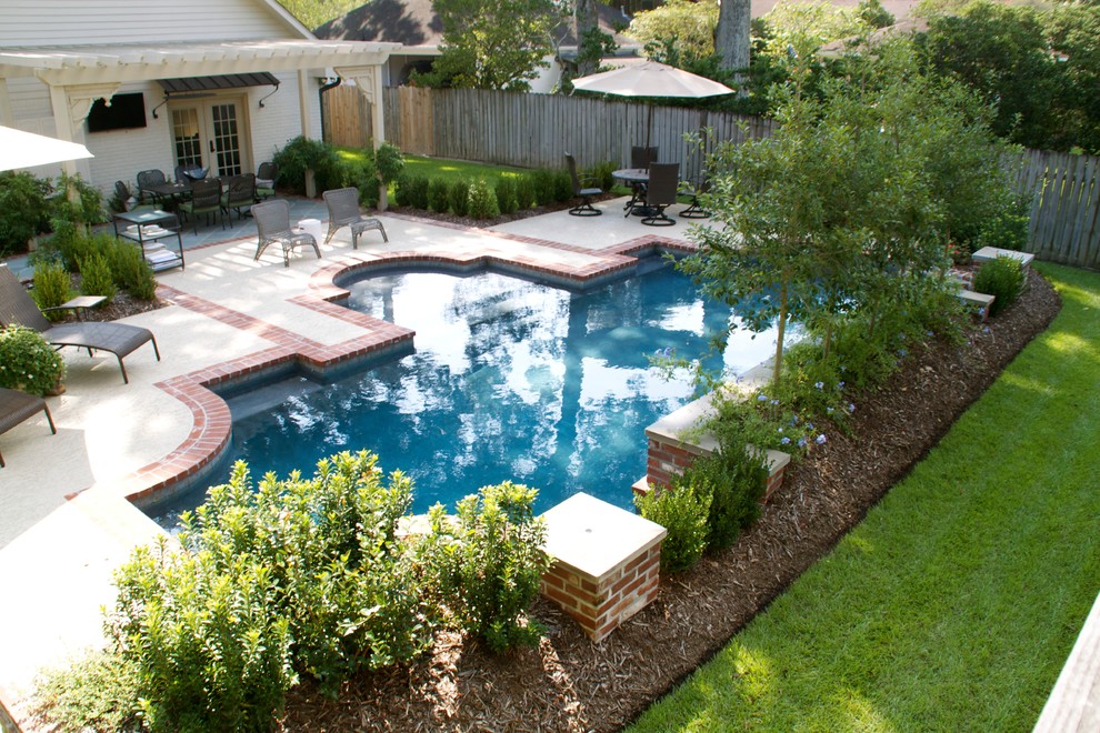 Brick Coping Traditional Pool New Orleans by Russell Pool