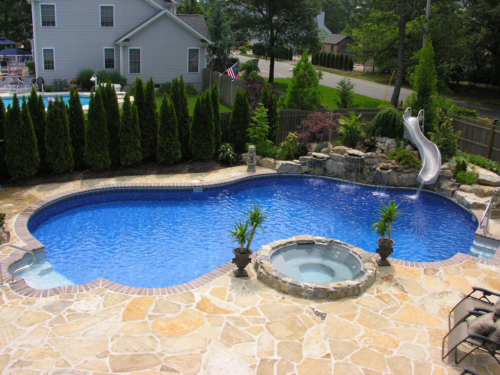 Brick NJ Inground Vinyl Pool Pool New York by Pool Town Inc Houzz