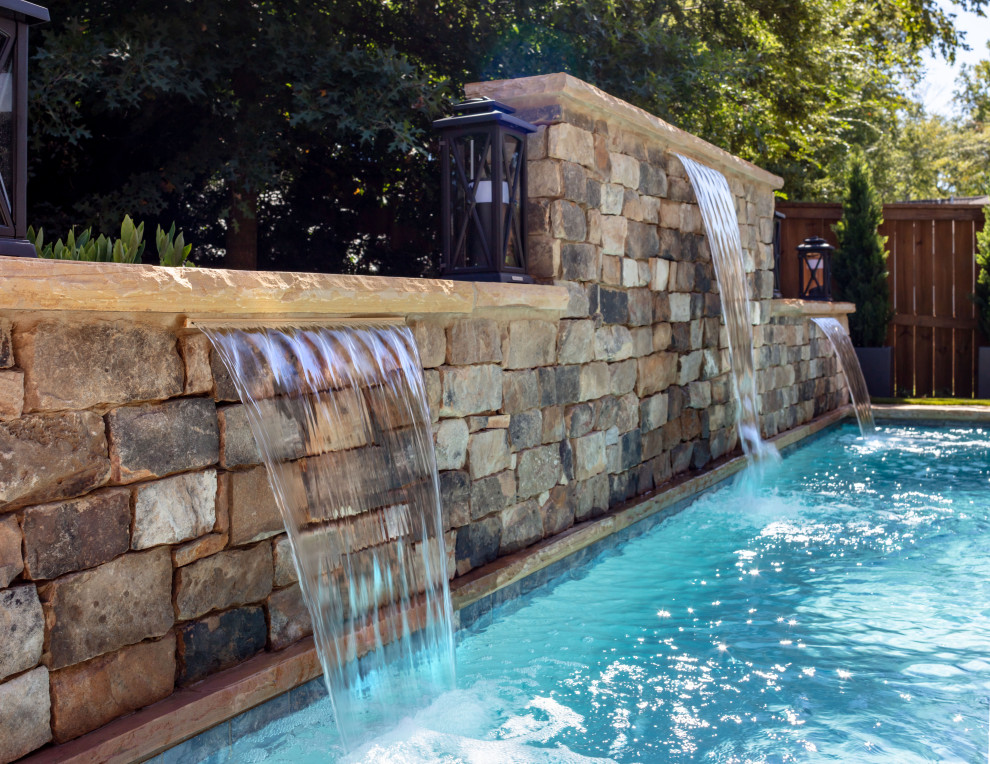 Brookhaven Plunge Pool & Outdoor Living Oasis Contemporary Pool Atlanta by Boyce Design