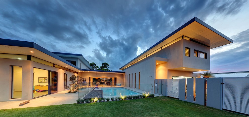 Inspiration for a contemporary rectangular swimming pool in Brisbane.