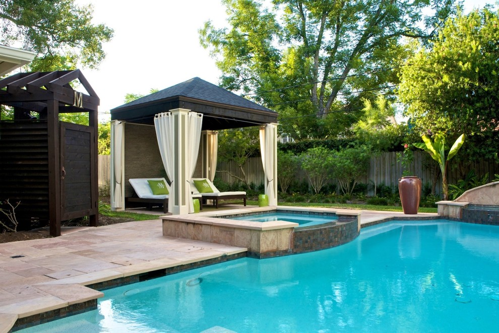 Cabana & Outdoor Living Bellaire Texas - Tropical - Pool ...