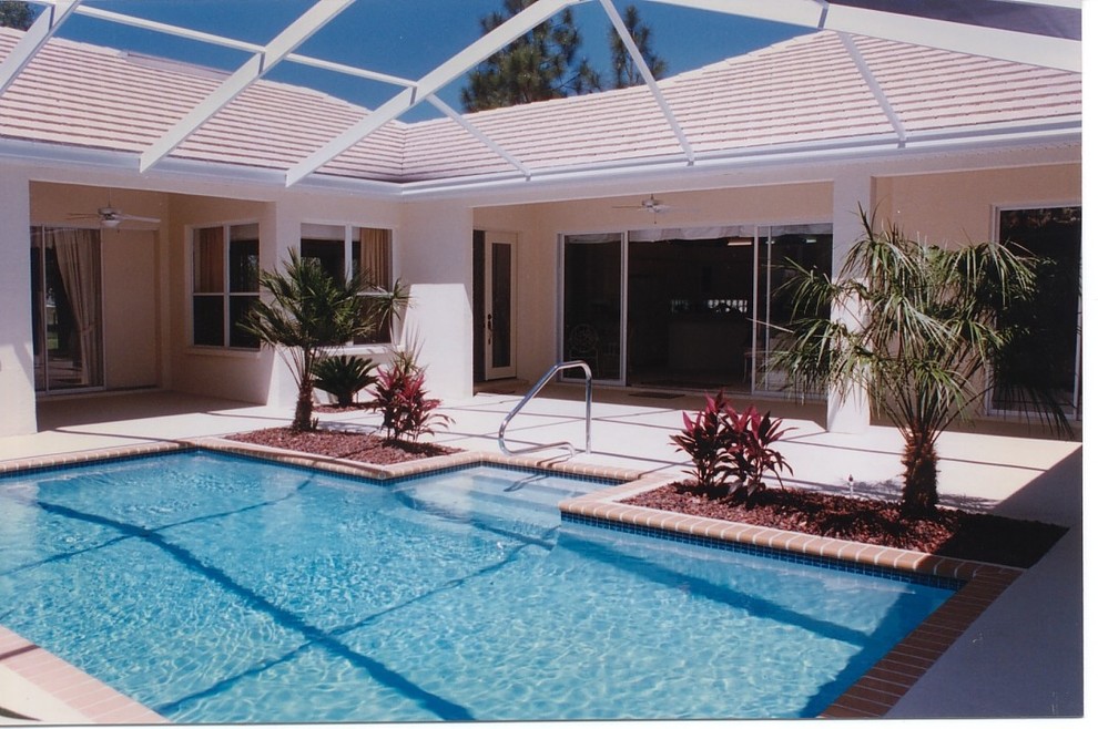 Cabana Courtyard Designs Traditional Pool Tampa by Palmwood