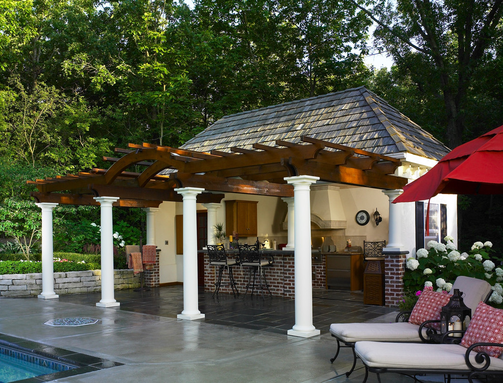 Cabana For Outdoor Entertaining Contemporary Pool Milwaukee By David J Frank Landscape Contracting Inc Houzz