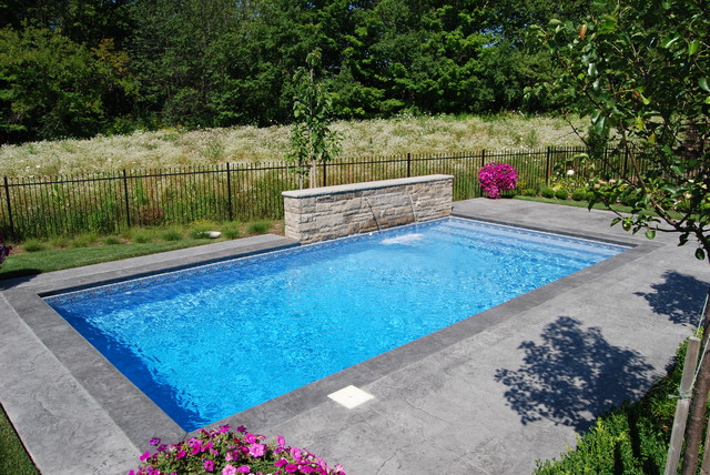 Cantilever Concrete Coping Edges - Traditional - Swimming Pool & Hot ...