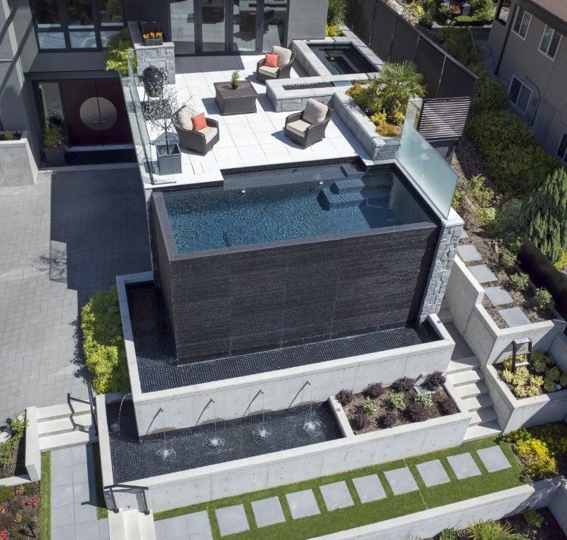Photo of a contemporary swimming pool in Vancouver.