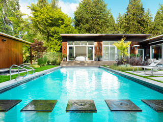 75 Mid-Century Modern Pool House Ideas You'll Love - March, 2024