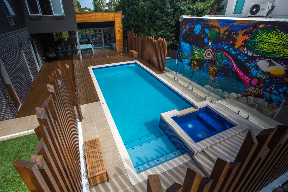 Example of a trendy pool design in Melbourne