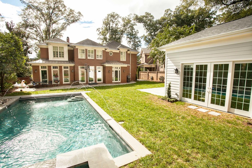 Charlotte Outdoor Pool and Family Area Modern Pool Charlotte by