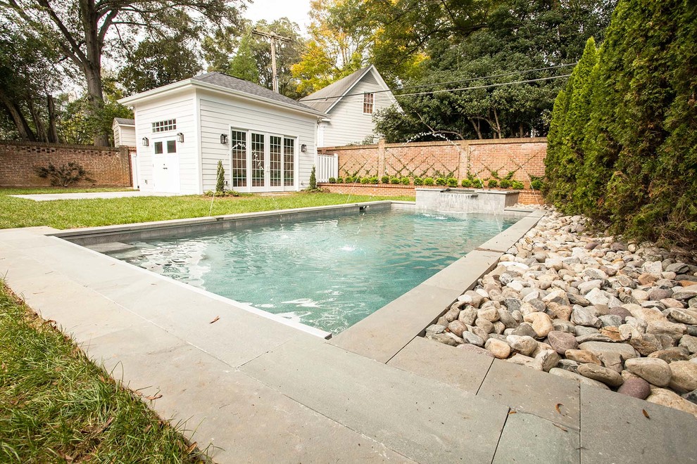 Charlotte Outdoor Pool and Family Area Modern Pool Charlotte by