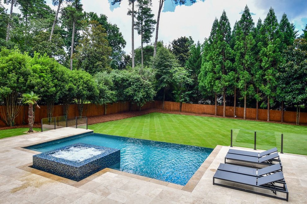 Chastain Park Infinity Modern Pool Atlanta by Blue Haven Pools