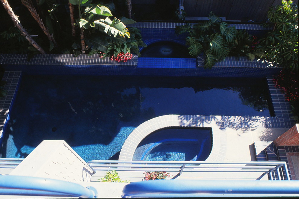 Modern swimming pool in Los Angeles.