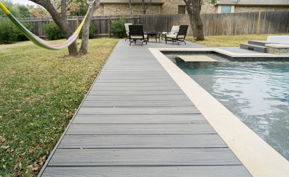 Circle C Ranch Deck & Pool (Trex) Contemporary Pool Austin by