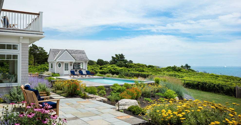 Design ideas for a coastal swimming pool in Providence.