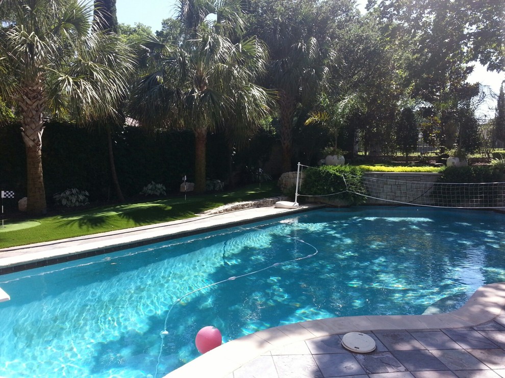 Colleyville, TX Artificial Turf Backyard Outdoor Living Jardin