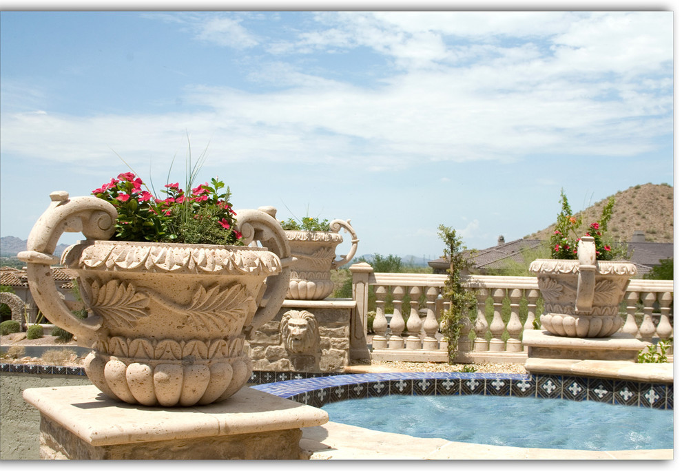 Completed - Mediterranean - Pool - Phoenix - by Architectural Stone ...