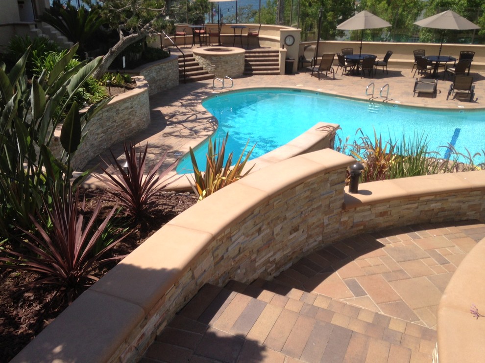 Condo Complex Pool Deck in Torrance Pool Los Angeles by Genesis
