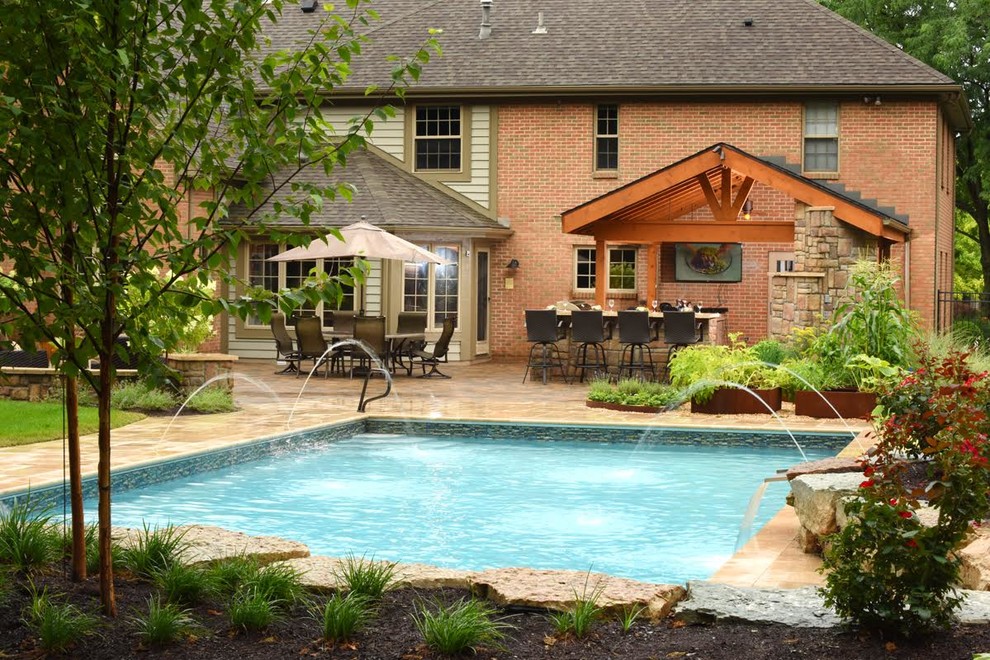 Contemporary Centerville Backyard Makeover Traditional Pool Other