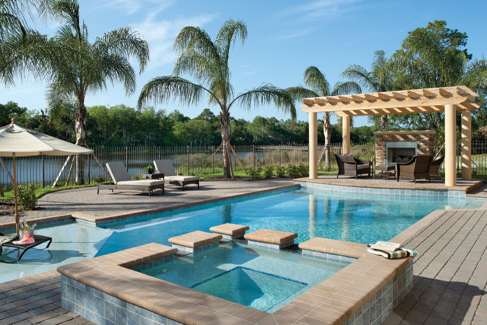 Pool - contemporary pool idea in Tampa