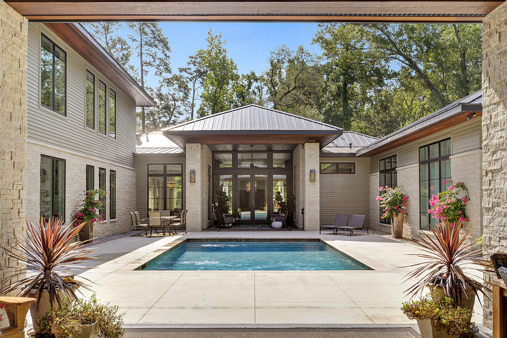 Covington, LA Residence Modern Pool New Orleans by Bmac