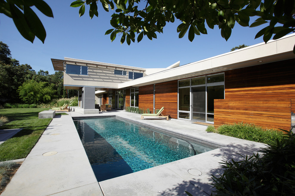Стильный дизайн: бассейн в стиле модернизм - последний тренд