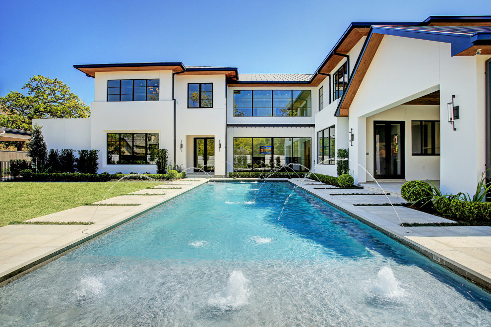 Crestwood Transitional Modern - Modern - Pool - Houston - by Brickmoon ...