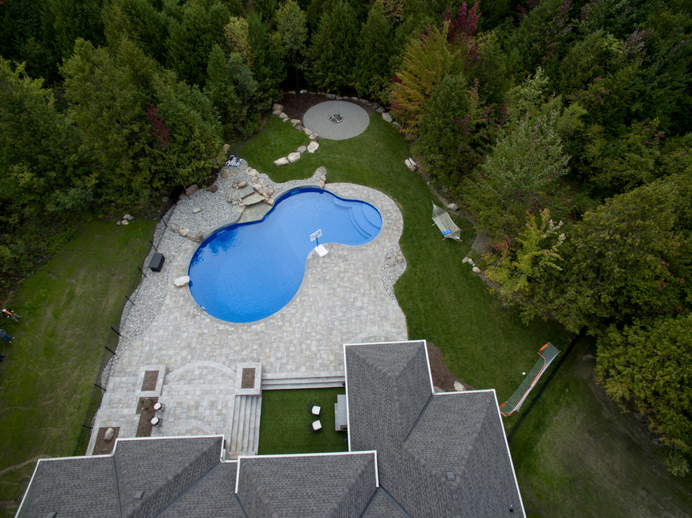 Custom Backyard and Pool Modern Pool Ottawa by Mallette