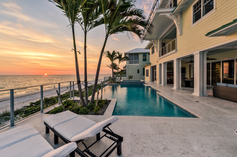 Custom Beach House Bonita Springs - Beach Style - Pool - Miami - by ...