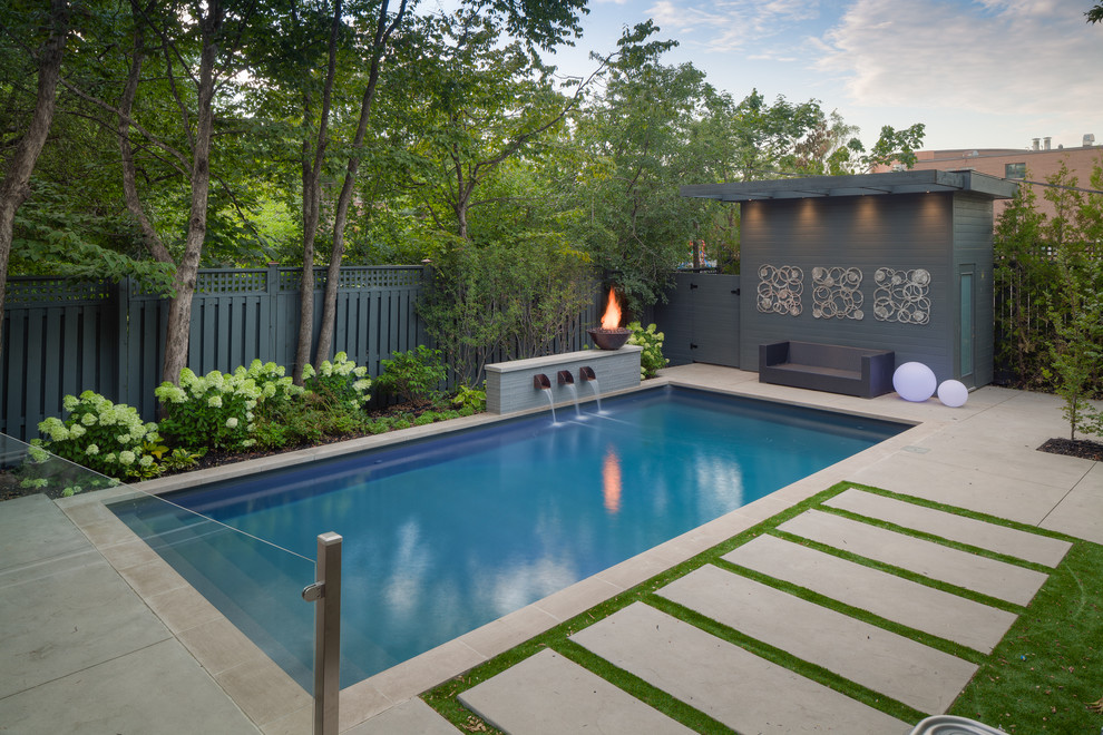 Custom Cabana, Feature Wall and Vinyl Pool Project - North York