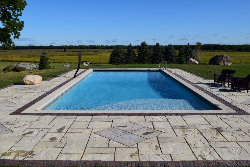 Custom Concrete Inground Pool with Laminar Jets Independence, Iowa
