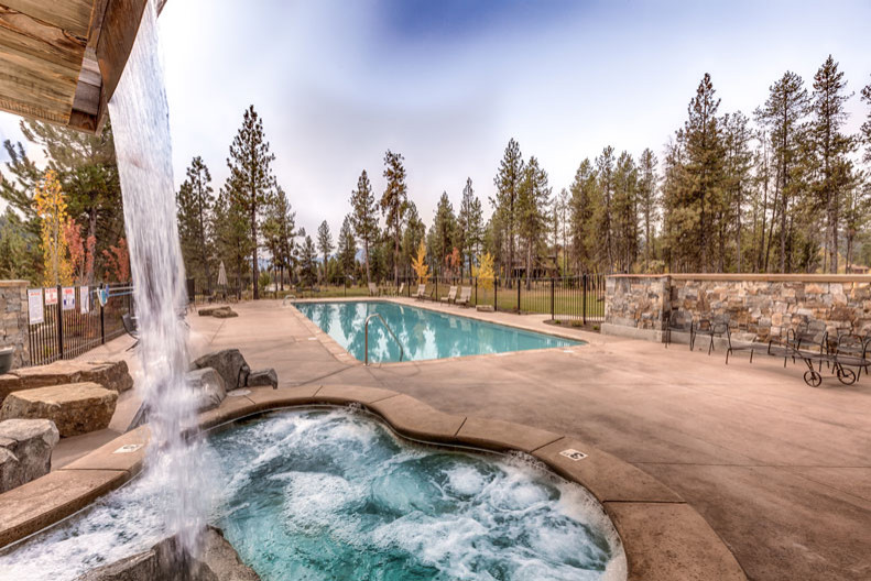 Custom Hot Tub and Pool Rustic Swimming Pool & Hot Tub Boise by