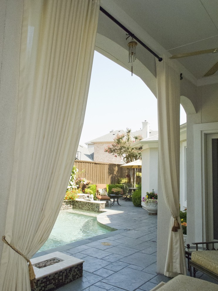 Custom outdoor drapery Traditional Pool Miami by OUTDOORFABRICS