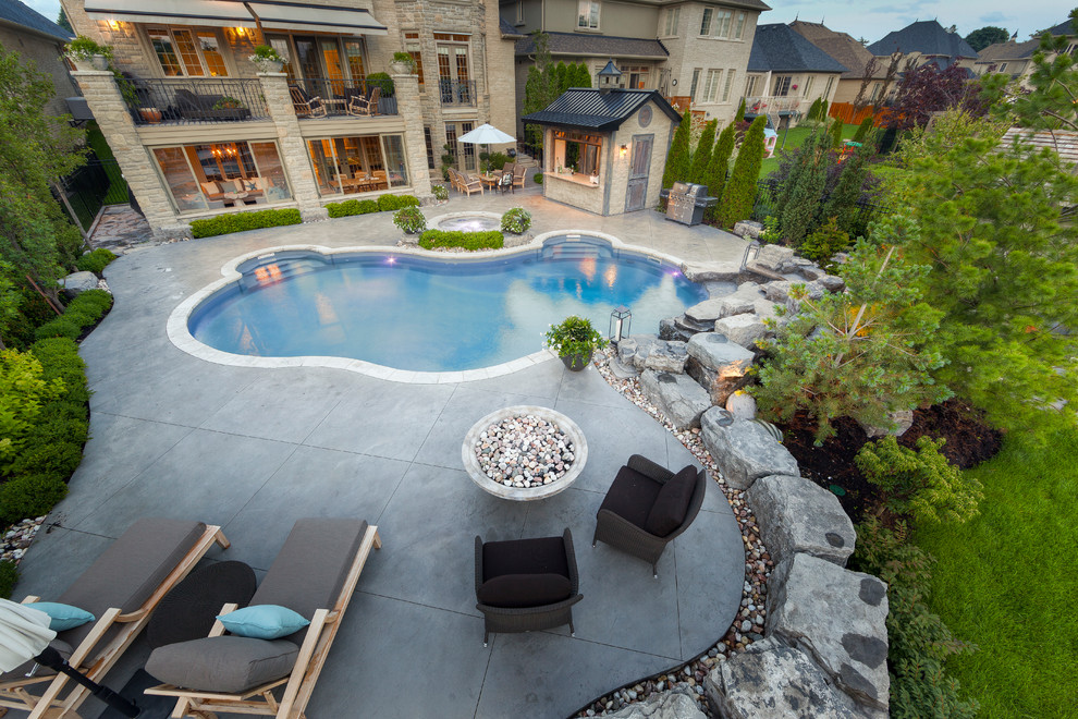 Custom Pool and Spa Whitby Rustic Pool Toronto by Solda Pools