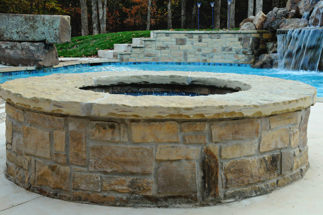 Custom Pool Waterfall With Grotto Tropical Swimming Pool Hot