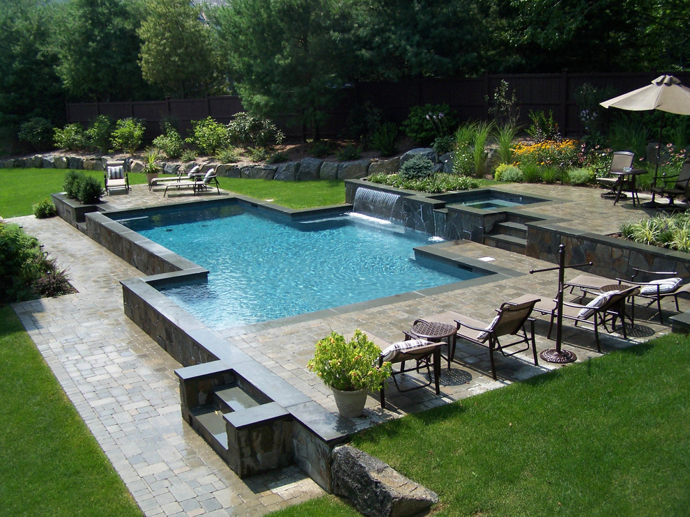 Custom Pool in Redding, CT Modern Pool New York by All American