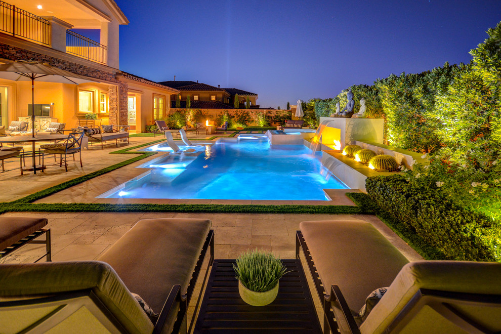 Custom Pools & Spas in Las Vegas, Poolscapes LLC Modern Pool Las