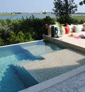 Custom Stainless Steel Pool with Infinity Edge - Modern - Pools
