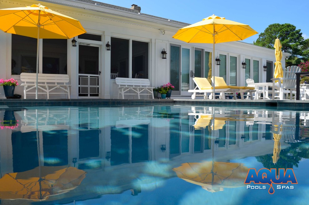 Custom Swimming Pools - Traditional - Pool - DC Metro - by Aqua Pools ...