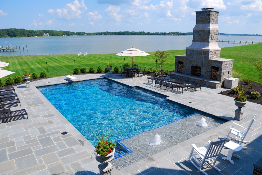 Custom Swimming Pools - Traditional - Pool - DC Metro - by Aqua Pools ...