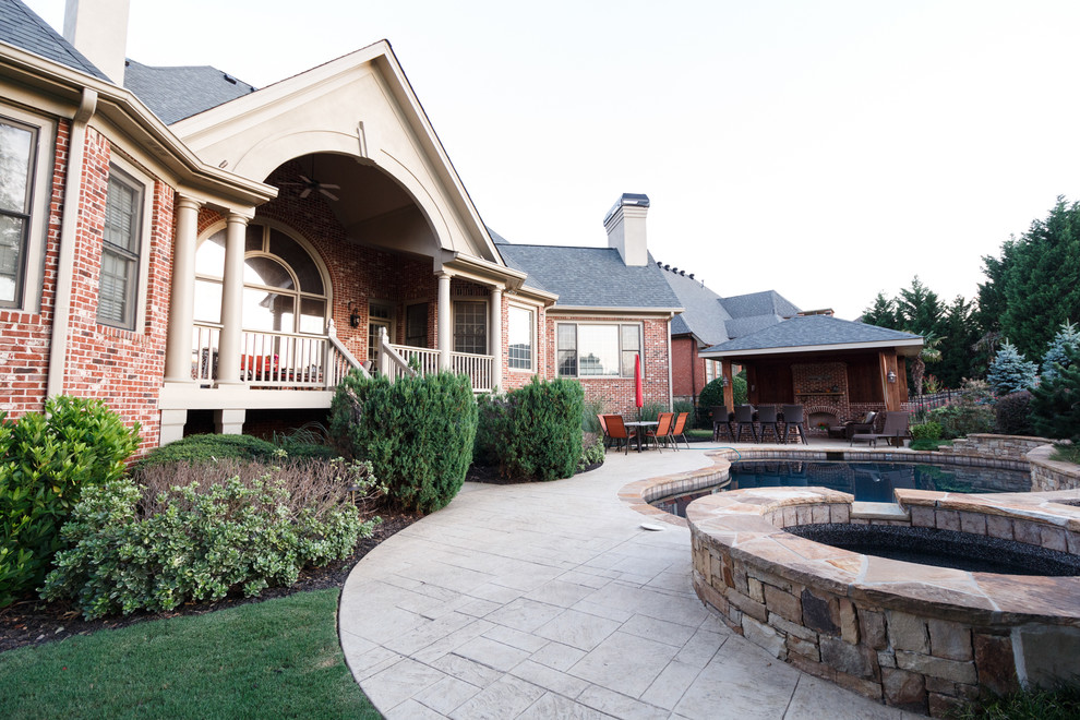 Dacula, GA House and Backyard Project Rustic Pool Atlanta by NightVision Outdoor