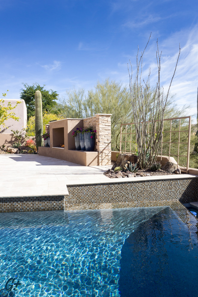 This is an example of a traditional swimming pool in Phoenix.