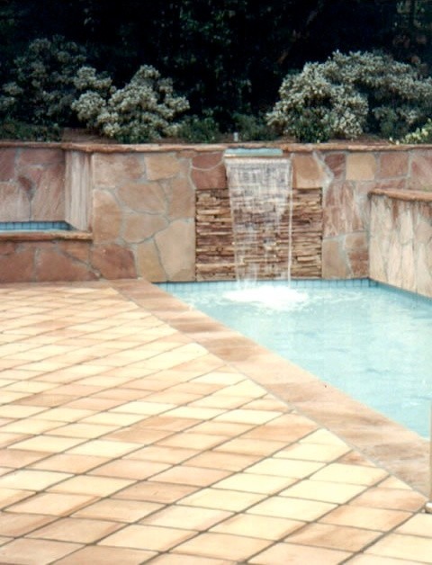 This is an example of a mediterranean swimming pool in San Diego.