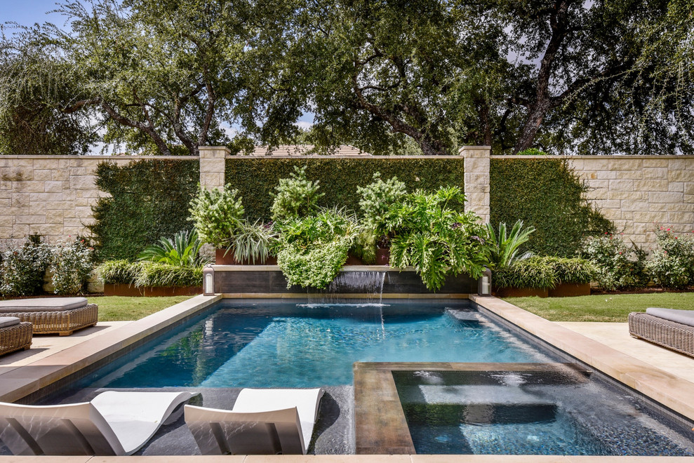 Photo of a classic rectangular swimming pool in Austin.