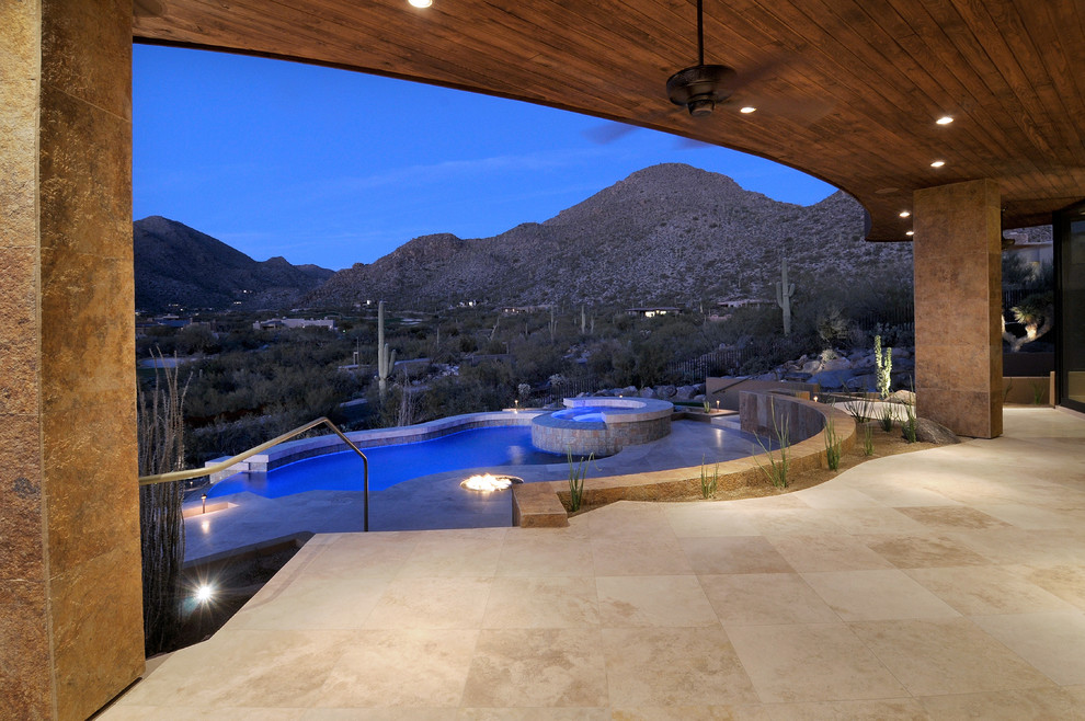 Dove Canyon Pass Traditional Pool Phoenix by Krausch