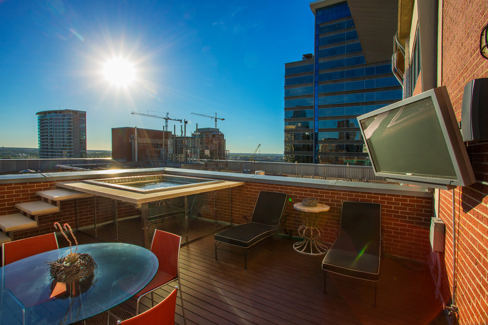 Downtown Dallas HighRise Rooftop Patio Contemporary Deck Dallas
