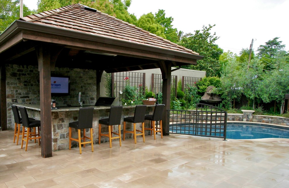 Inspiration for a contemporary pool remodel in Sacramento