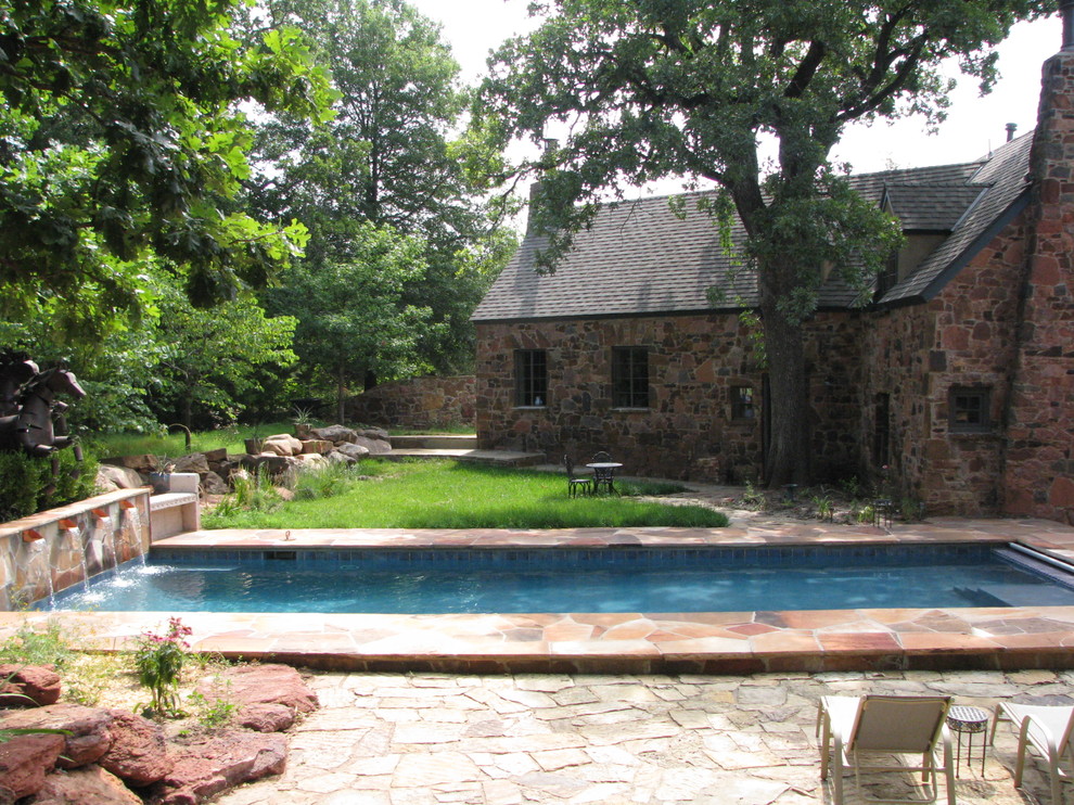 Pool - eclectic lap pool idea in Oklahoma City