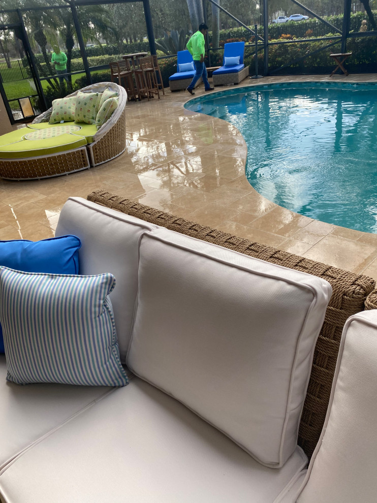Enclosed Pool Area Pool Miami by Magnificent Hardscapes Inc Houzz
