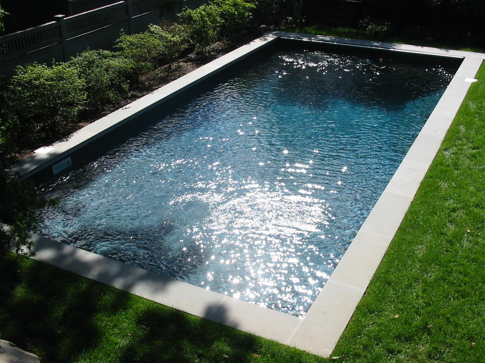 Photo of a contemporary swimming pool in New York.