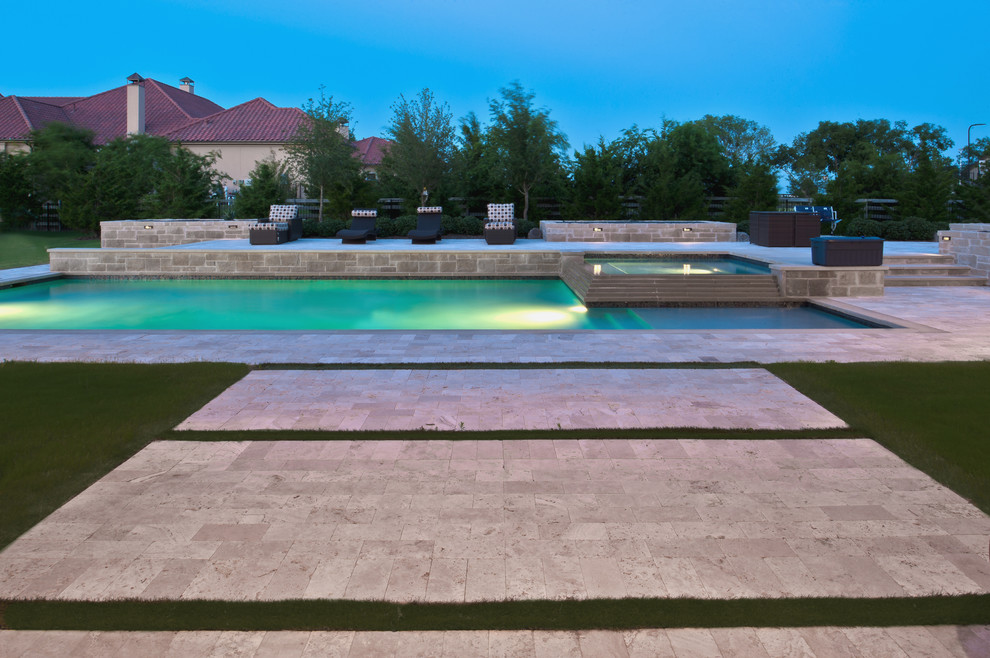 Fairview Residence Transitional Pool Dallas by John Lively